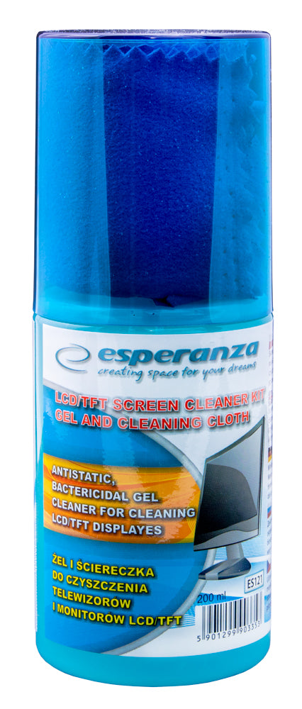 ESPERANZA LCD/TFT CLEANING GEL WITH MICROFIBER CLOTH_0