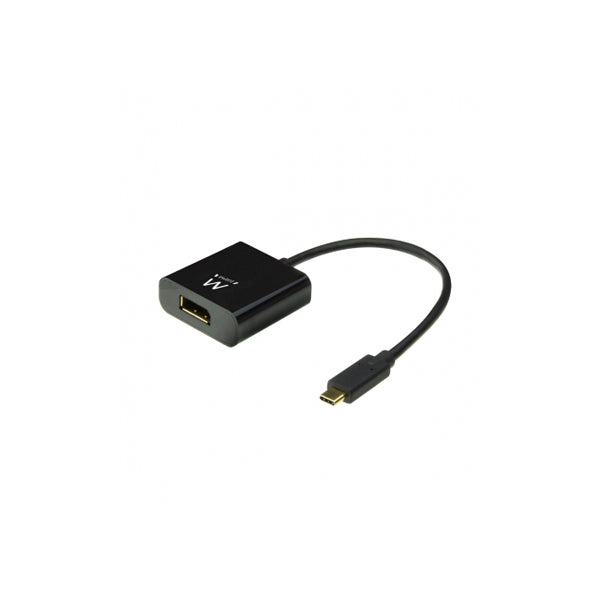 Adaptador de Vídeo Ewent / 0,15 m / USB Tipo C / DisplayPort / Preto_0
