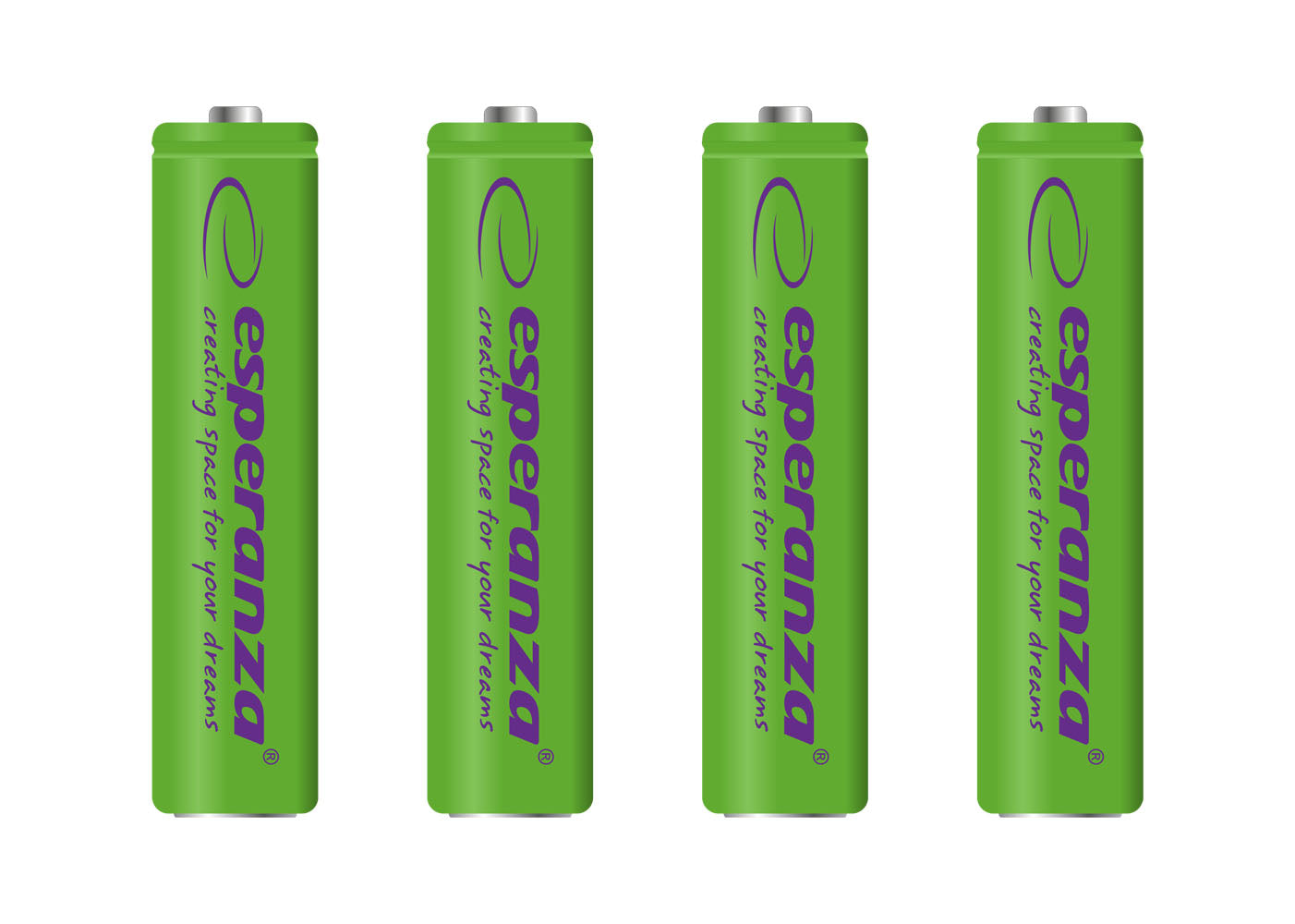 ESPERANZA RECHARGEABLE BATTERIES Ni-MH AAA 1000MAH 4PCS. GREEN
_0