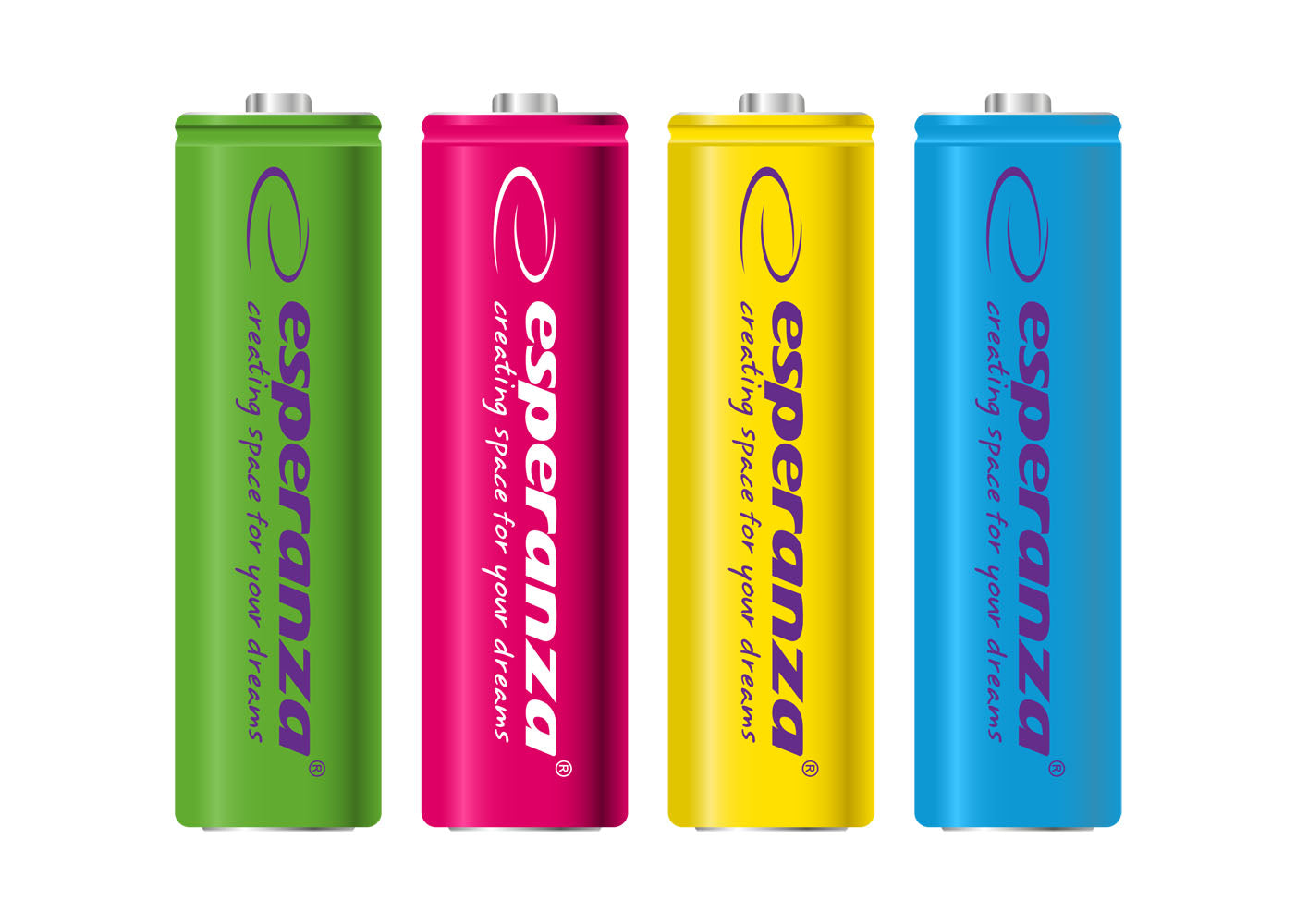 ESPERANZA RECHARGEABLE BATTERIES Ni-MH AA 2000MAH 4PCS. MIX OF COLORS
_0