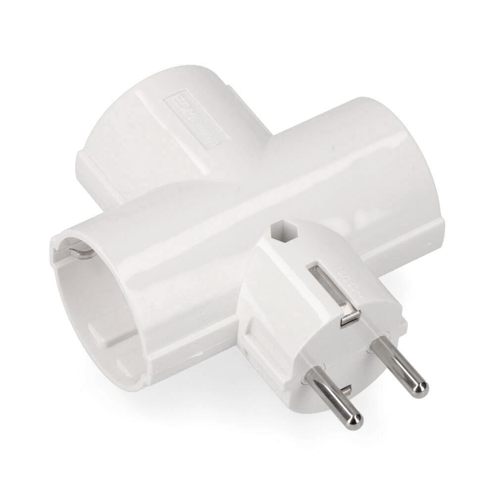 Adaptador triplo 2p+e, 16a 250v~, branco (retrátilado) (embalado em pelÃcula)_0