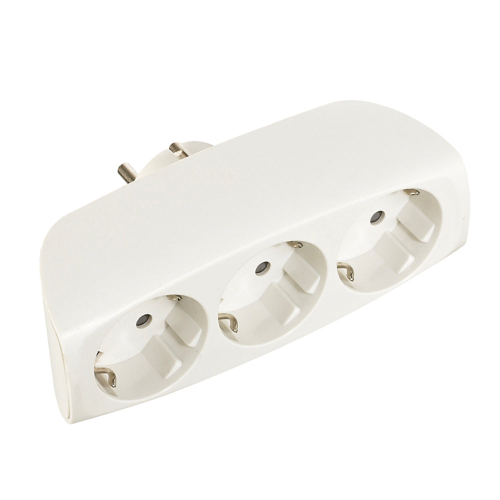 Adaptador triplo 2p+e, 16a 250v~ entrada frontal, branco (retrátido)_0