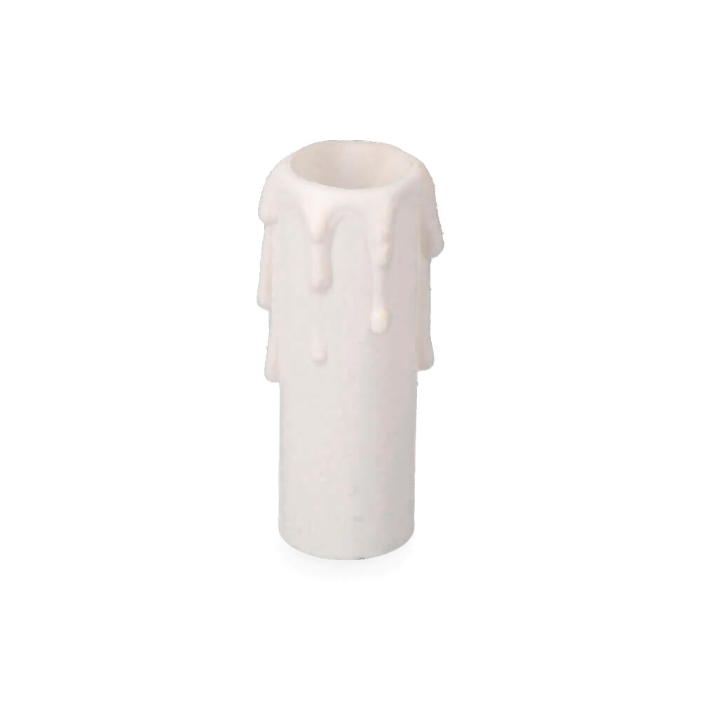 Vela média para casquilho e14 branco (retractilado)_0