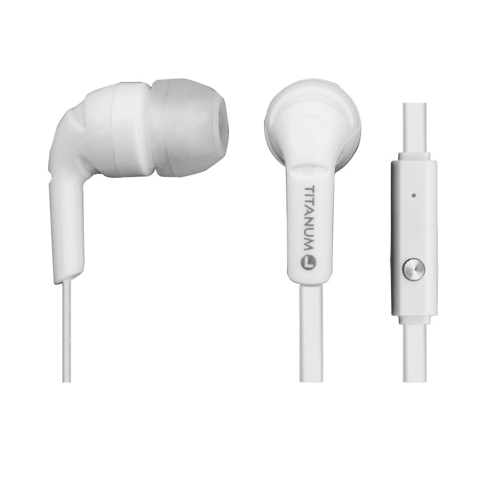 TITANUM STEREO EARPHONES WITH MICROPHONE TH109W WHITE_0