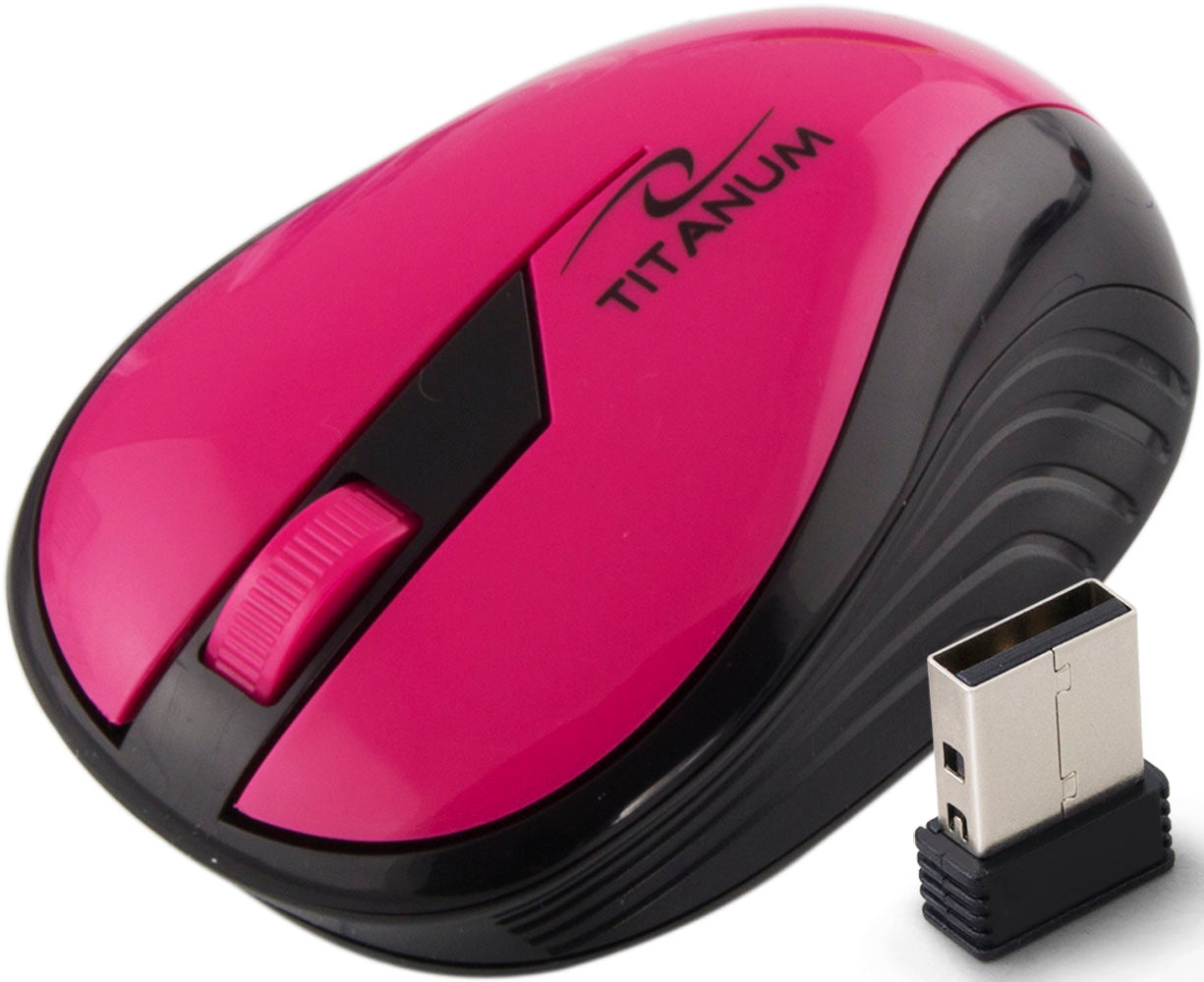TITANUM WIRELESS 2.4GHZ OPTICAL MOUSE 3D USB RAINBOW PINK_0