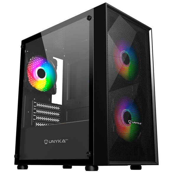 Caixa MATX UNYKA / ARGB / USB2.0/3.0 / Preto / B200_0