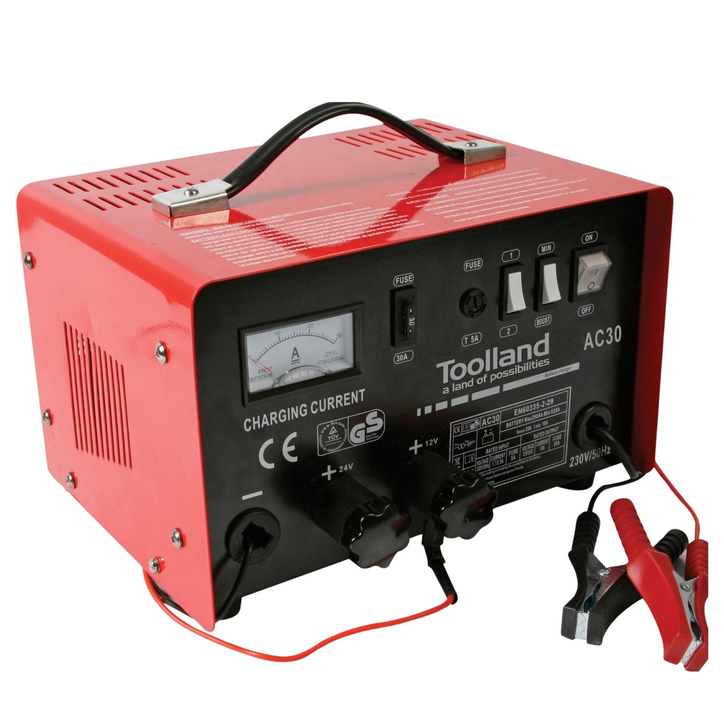 CARREGADOR PARA BATERIAS CHUMBO-ÁCIDO DE 12/24 V COM FUNÇÃO DE AUMENTO DE CORRENTE - 20 A_0