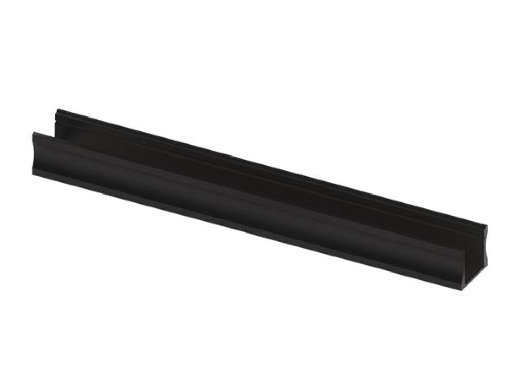 PERFIL LED EM ALUMÍNIO - LINHA SLIM 15 mm - ANODIZADO PRETO - 2 m_0