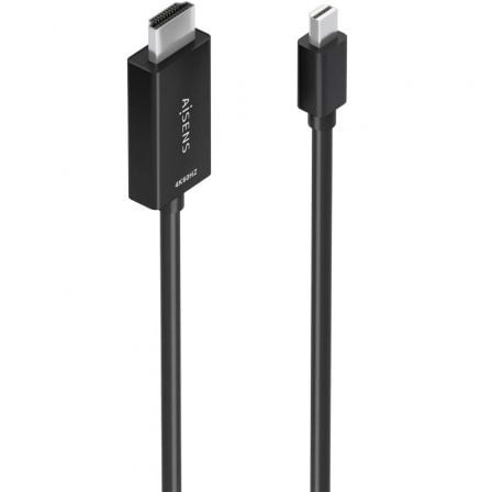 Cable Conversor Aisens A125-0889/ Mini DisplayPort Macho - HDMI Macho/ 3m/ Negro_0