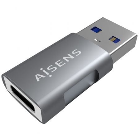 Adaptador USB 3.2 GEN2 AISENS A108-0655 / Tipo-C Hembra - USB Macho / Preto