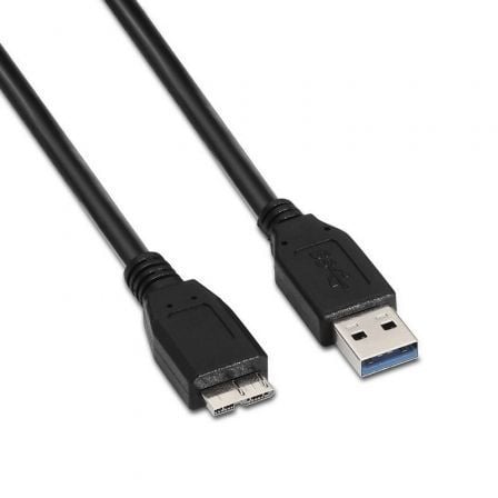 Cabo USB 3.0 AISENS A105-0044 / Macho - MicroUSB Macho / Até 9W / 625Mbps / 2m / Preto