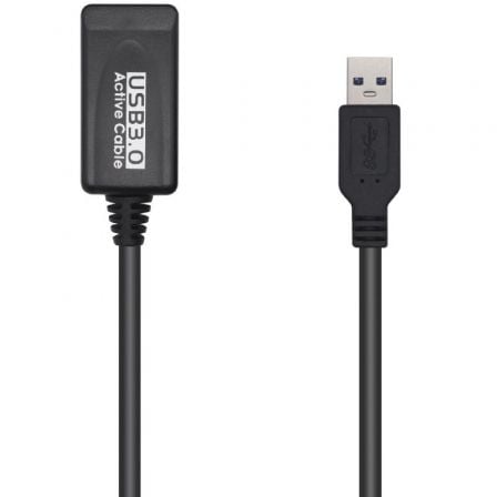 Cabo Alargador USB 3.0 AISENS / Preto / 5m / A105-0525