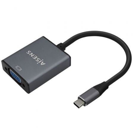 Conversor AISENS A109-0691 / USB Tipo-C Macho - VGA Hembra / Cinza / Até 27W / 15cm