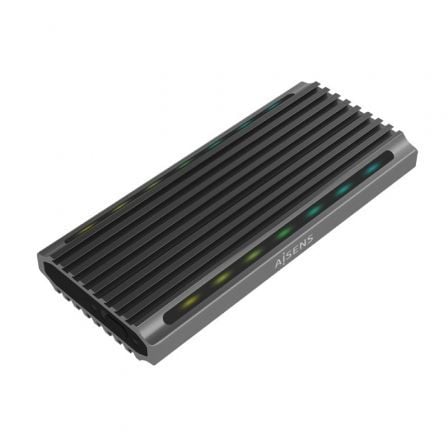 Caja Externa para Disco SSD M.2 SATA/NVMe Aisens ASM2-RGB011GR/ USB 3.2 Gen2/ Sin Tornillos_0