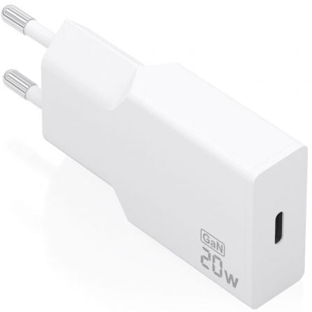 Cargador de Pared GaN Aisens A110-0997/ 1xUSB Tipo-C/ 20W/ Blanco_0