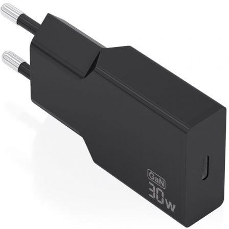 Cargador de Pared GaN Aisens A110-1004/ 1xUSB Tipo-C/ 30W/ Negro_0