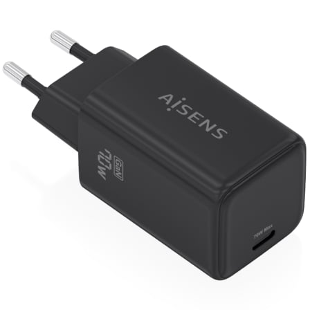 Cargador de Pared GaN Aisens ASCH-70W1P089-BK/ 1xUSB Tipo-C/ 70W_0