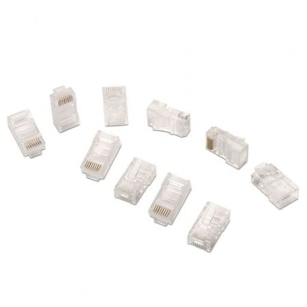 Conector RJ45 AISENS / Cat.6 / 10 uds / Preto / A139-0297