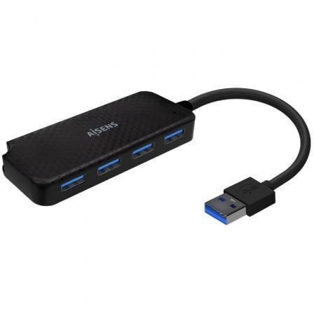 Hub USB 3.0 AISENS A106-0713 / Preto / 4xUSB