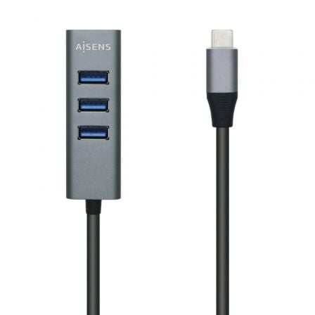 Hub USB Tipo-C AISENS 4xUSB / Preto / A109-0508