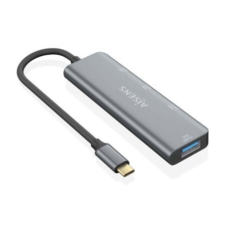 Hub USB Tipo-C AISENS / 3xUSB / 1xUSB Tipo-C / Gris / A109-0764