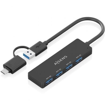 Hub USB Tipo-C + USB 3.1 Aisens A109-0987/ 4xUSB_0