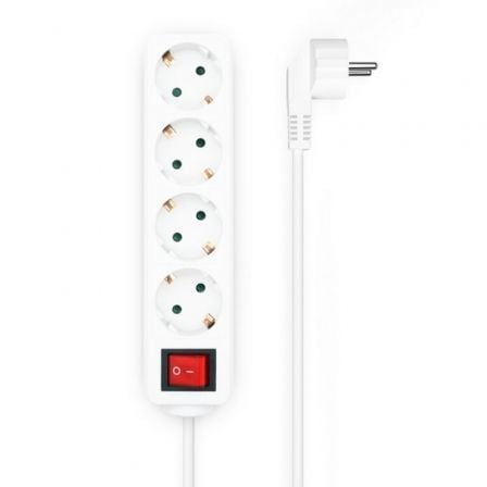 Regleta con Interruptor Aisens A154-0649/ 4 Tomas de Corriente/ Cable 1.4m/ Blanco_0