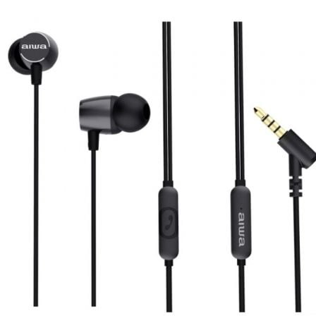 Auriculares Intrauditivos Aiwa ESTM-30BK/ con Micrófono/ Jack 3.5/ Negros_0