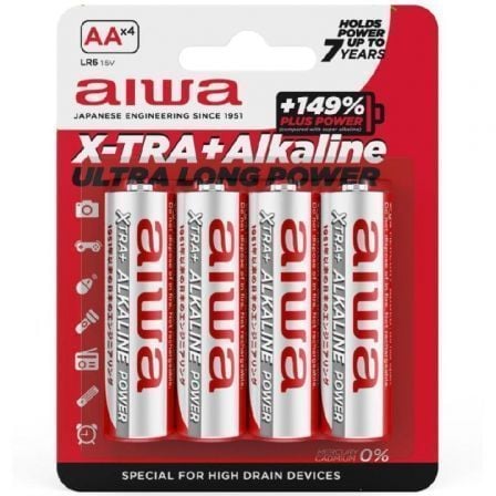 Pack de 4 Pilas AA Aiwa X-TRA+Alcaline LR6/ 1.5V/ Alcalinas_0
