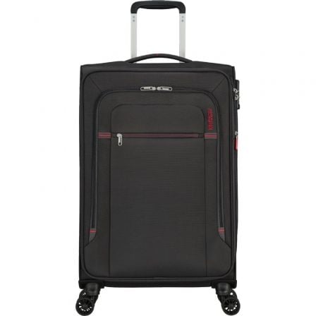 Maleta Mediana American Tourister Crosstrack Spinner Expansible 67cm/ 67.5x42x27.5cm/ 4 Ruedas/ Gris y Rojo_0