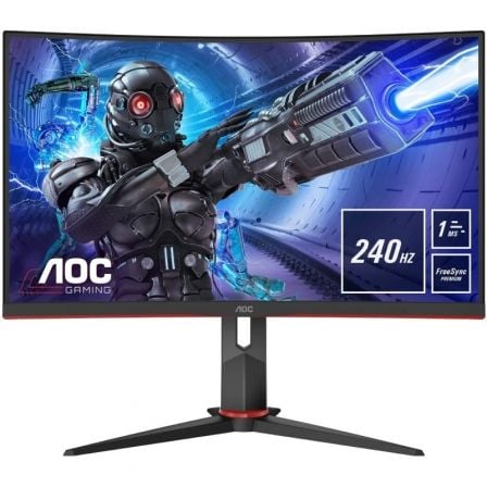 Monitor Gaming Curvo AOC C32G2ZE / 31.5' / Full HD / 1ms / 240Hz / VA / Preto