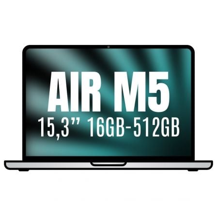 Apple Macbook Air 15,3"/ M5 10-Core CPU/ 16GB/ 512GB SSD/ 10-Core GPU/ Plata_0
