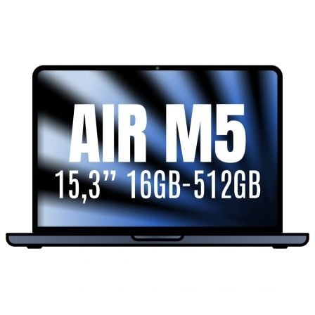 Apple Macbook Air 15,3"/ M5 10-Core CPU/ 16GB/ 512GB SSD/ 10-Core GPU/ Medianoche_0