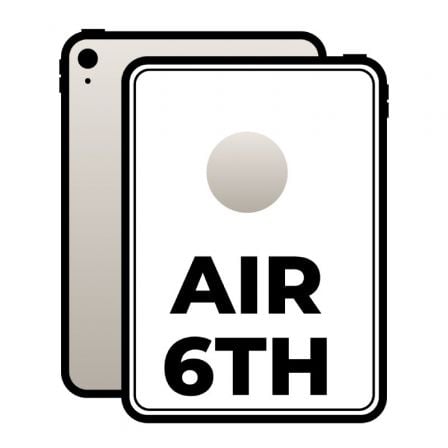 Apple iPad Air 11 6th Wi-Fi Cell/ 5G/ M2/ 1TB/ Blanco Estrella_0
