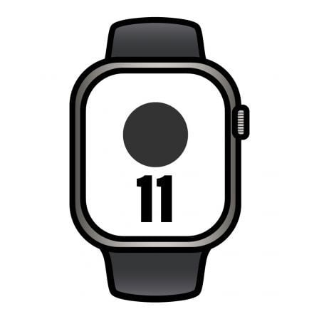 Apple Watch Series 11/ GPS/ Cellular/ 42mm/ Titanio Natural/ Correa Deportiva Negra (M/L)_0