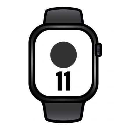 Apple Watch Series 11/ GPS/ Cellular/ 42mm/ Titanio Negro/ Pizarra Correa Deportiva Negro (M/L)_0