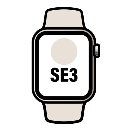 Apple Watch SE3/ GPS/ 40mm/ Caja de Aluminio Blanco Estrella/ Correa Deportiva Arena M/L_0