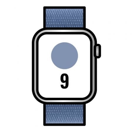 Apple Watch Series 9/ GPS/ 45mm/ Caja de Aluminio Plata/ Correa Deportiva Loop Azul Invierno_0