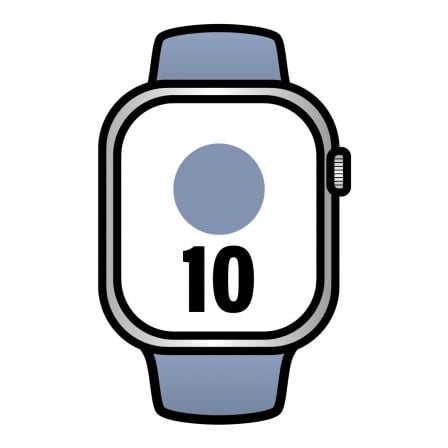 Apple Watch Series 10/ GPS/ Cellular/ 46mm/ Caja de Aluminio / Correa Deportiva Azul Denim S/M_0