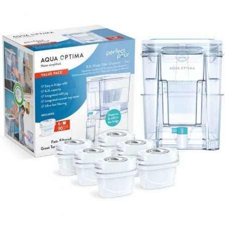 Depósito de Agua Filtrada Aqua Optima WD1001/ 8.2L/ Incluye 6 Filtros_0