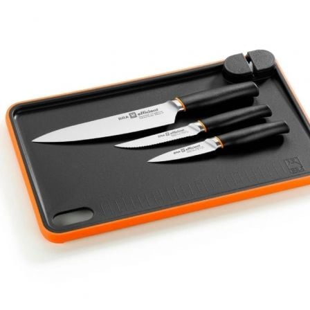 Pack 3 Cuchillos Bra Efficient A198021 con tabla para cortar_0