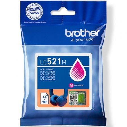 Cartucho Brother LC521M / Magenta / 500 Páginas_0