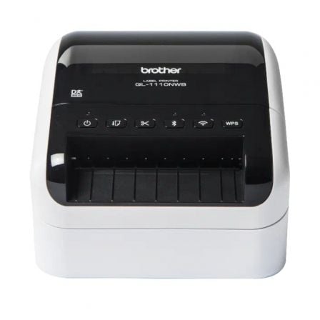 Impresora de Etiquetas Brother QL-1110NWBC/ Térmica/ Ancho etiqueta 103mm/ USB-WIFI-Bluetooth-Ethernet/ Blanca y Negra_0