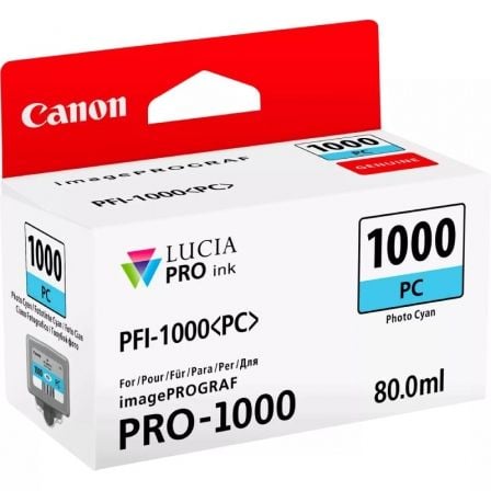 Cartucho de Tinta Original Canon PFI-1000PC/ Cian Foto_0