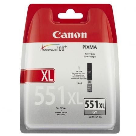Cartucho de Tinta Original Canon CLI-551GY XL Alta Capacidad/ Gris_0