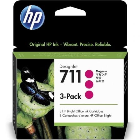 Cartucho de Tinta Original HP nº711 Multipack/ 3x Magenta_0