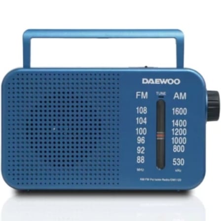 Radio Portátil Daewoo DW1120/ con Cable/ a Pilas/ Azul_0