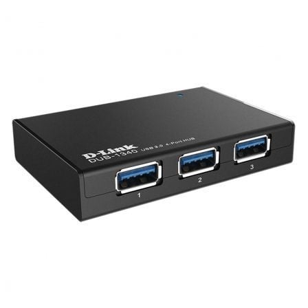 Hub USB D-Link / 4 Portas / SuperSpeed USB 3.0 / Preto / DUB-1340_1