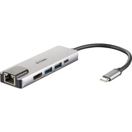 HUB USB-C 5-IN-1 D-LINK / Preto / DUB-M520_1