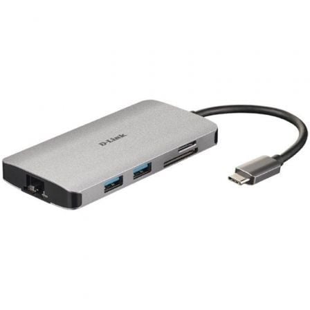 Hub USB-C 8 em 1 D-LINK / Preto / DUB-M810_1